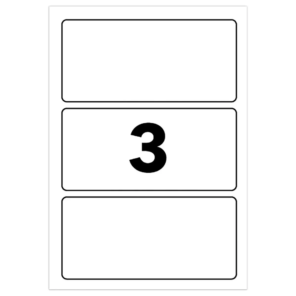 Etui de 48 &eacute;tiquettes autocollantes 64x133 mm photo du produit