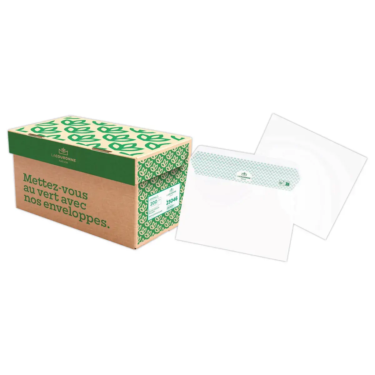 200 Enveloppes blanches recyclées - C6 photo du produit