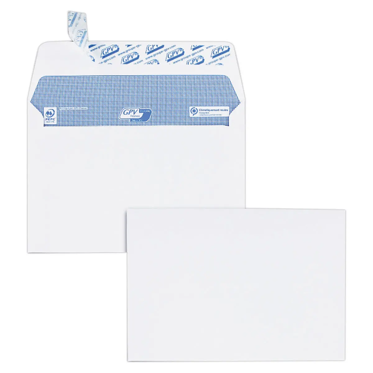 200 Enveloppes blanches C6 100g bande de protection photo du produit