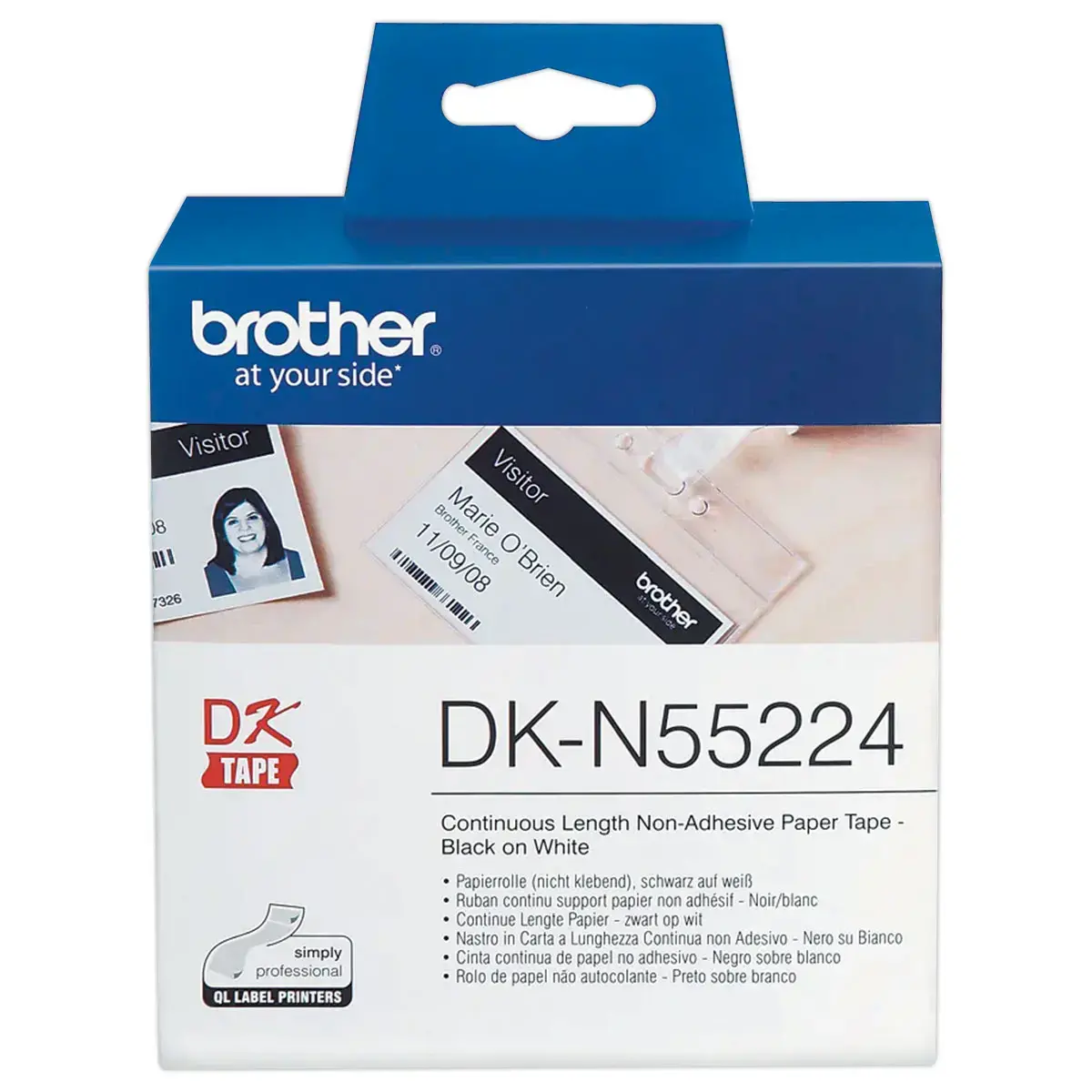 Rouleau d'étiquettes QL Brother 54 mm x 30 m DKN55224 photo du produit