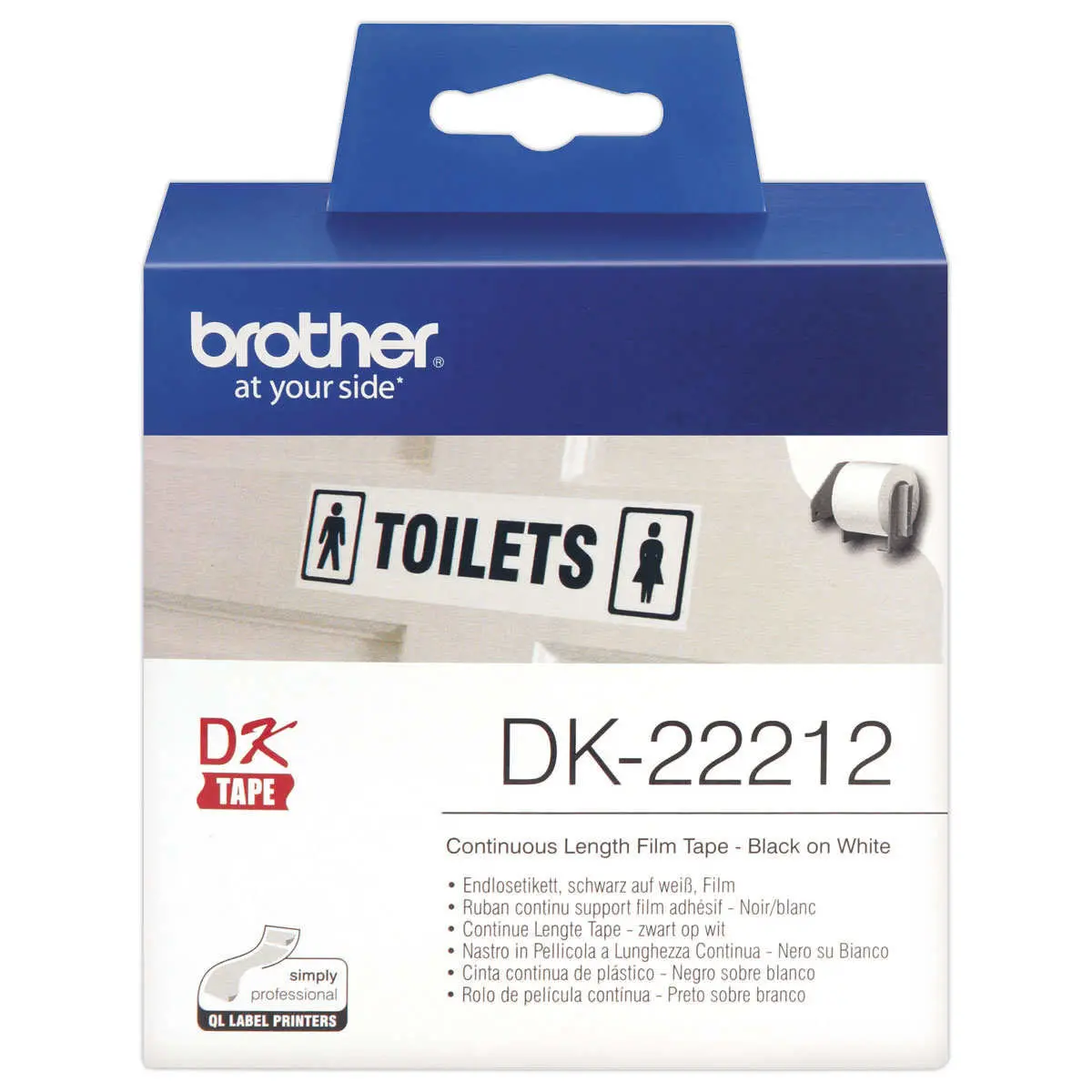 Rouleau d'&eacute;tiquettes QL Brother 62 mm x 15 m DK22212 photo du produit