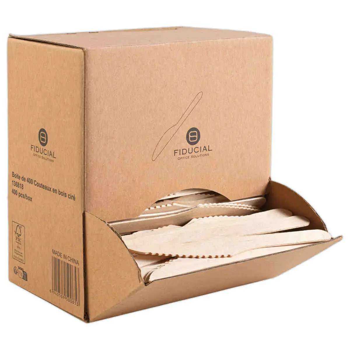 400 Couteaux en bois ciré - DUNI photo du produit
