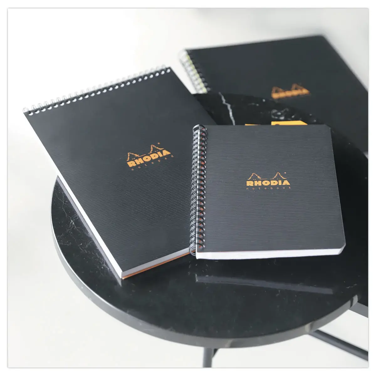 Cahier polypropylène - 160 pages - A4+ 5x5 - noir - Rhodia photo du produit