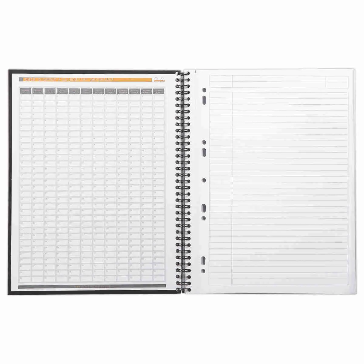 Cahier couverture carton - 160 pages A4+lign&eacute; - Noir - RHODIA photo du produit