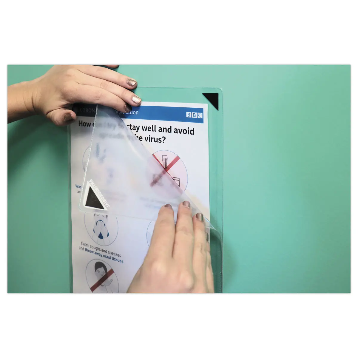 5 Pochettes d'affichage KANG EASY CLIC antimicrobiennes A4 photo du produit