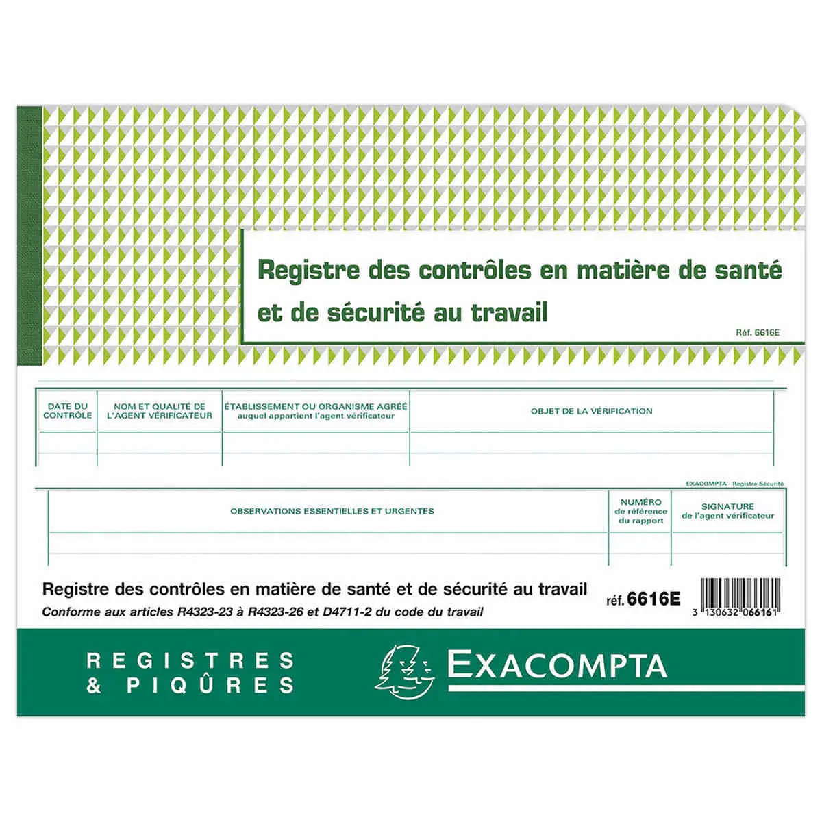 Piqûre des contrôles de sécurité - 24x32 cm - 20 pages photo du produit