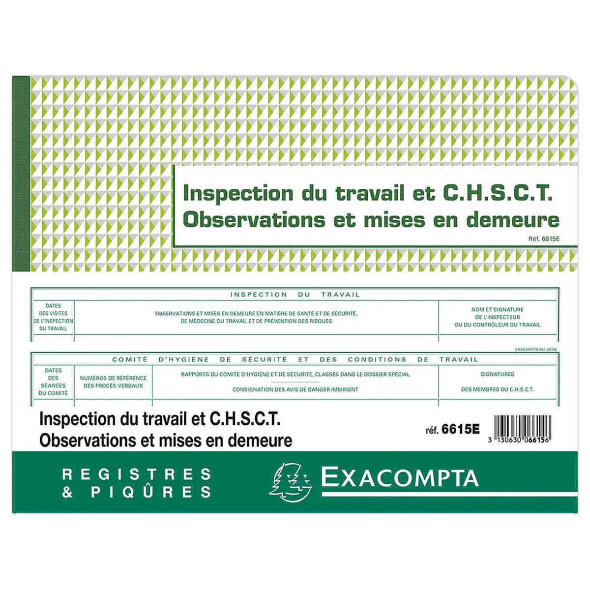 Piqûre inspection du travail et du C.S.E. - 24x32 cm - 16 pages photo du produit