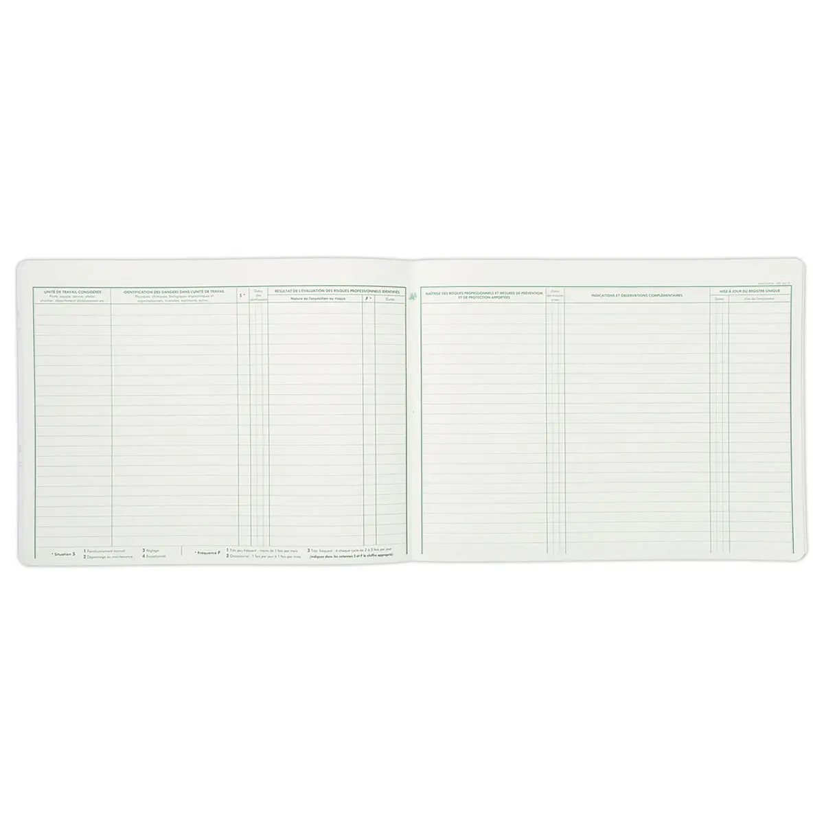 Registre d'évalutation des risques professionnel - 24x32 cm - 60 pages photo du produit