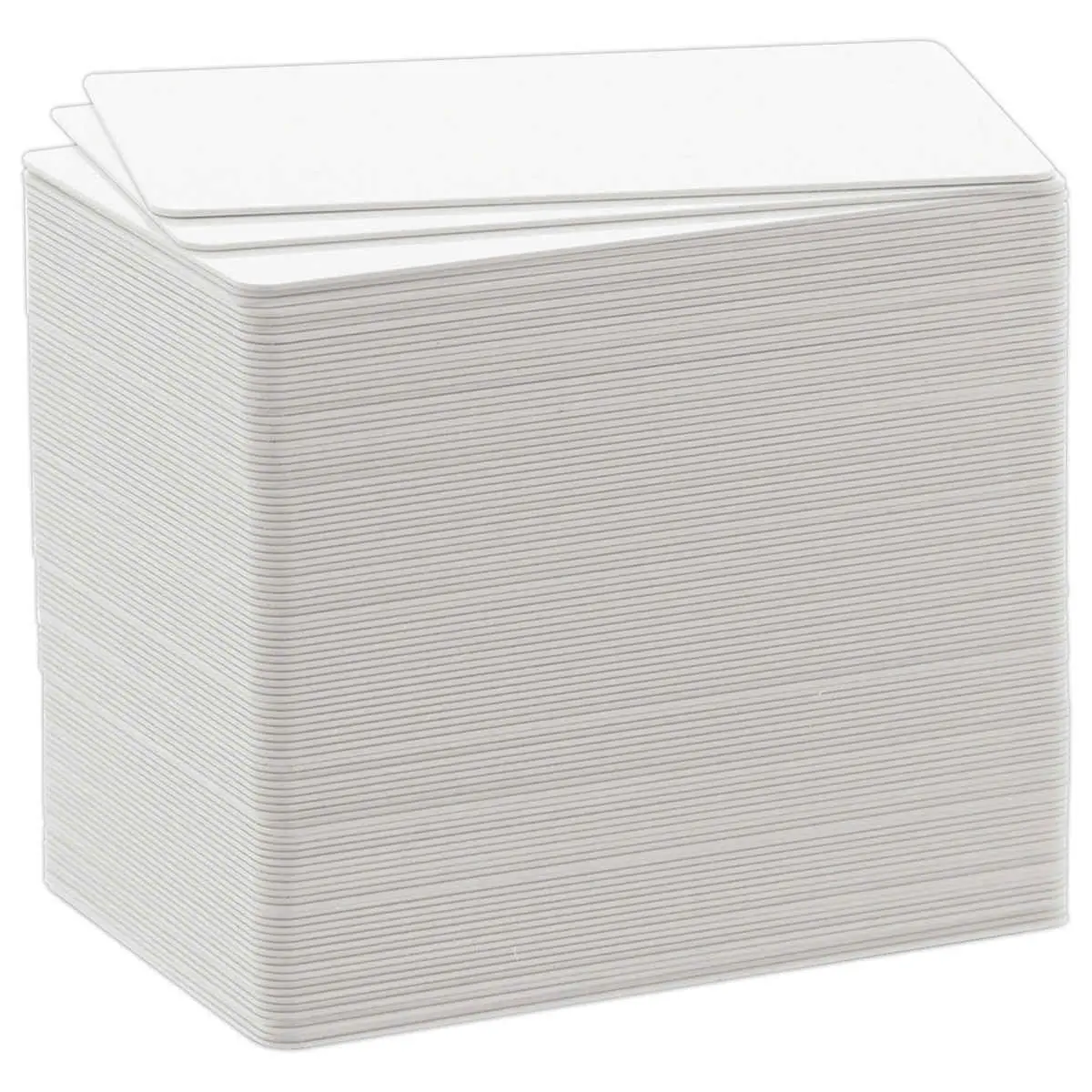 100 Cartes plastiques vierges standard 0,76 mm. photo du produit
