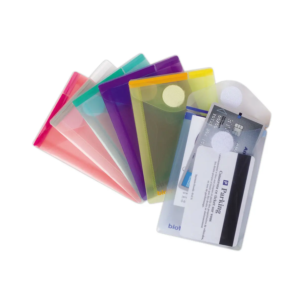 6 Pochettes fermeture velcro - 8 x 11,5 cm - TARIFOLD photo du produit