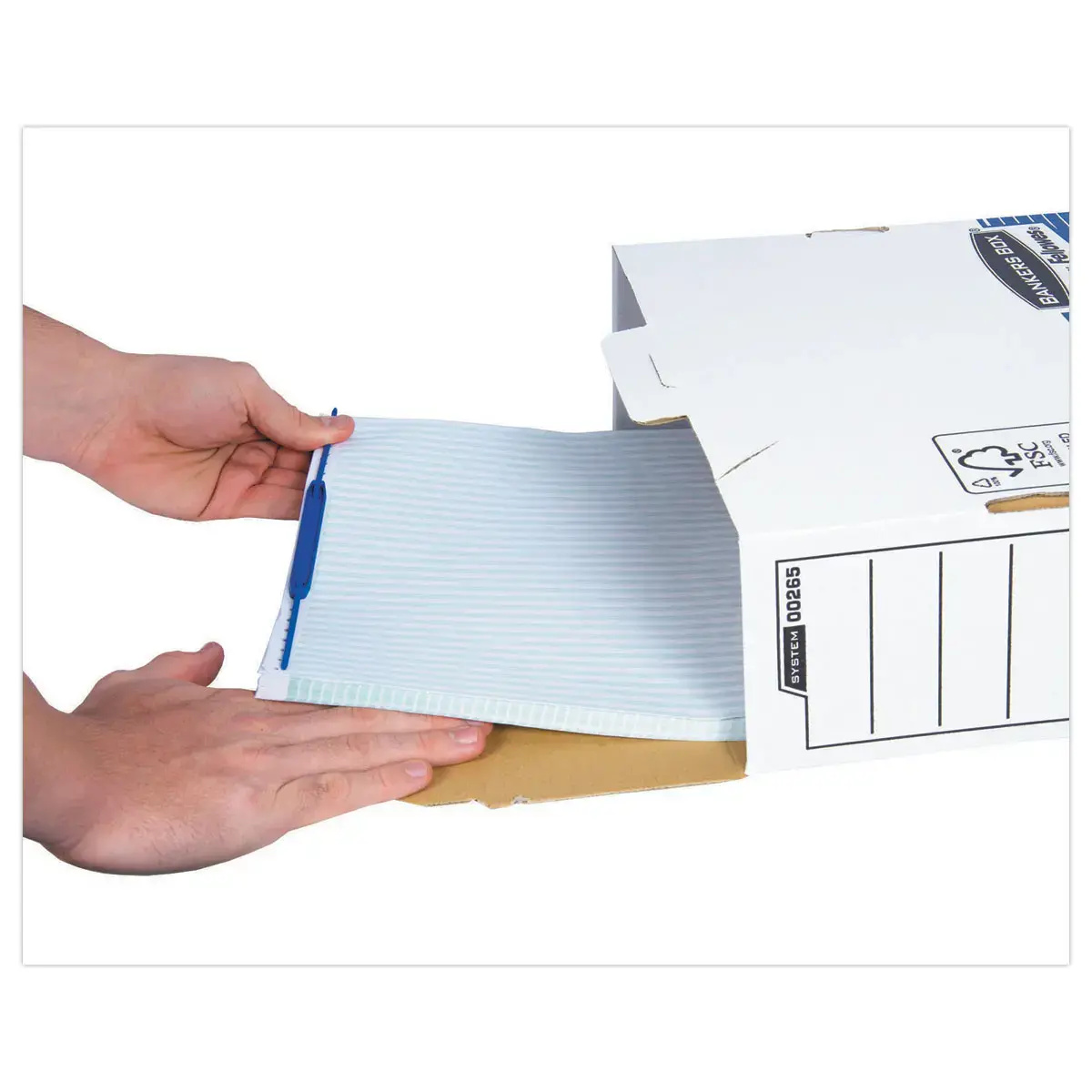 100 Clips d'archivage universel A4 et listing bleu Fellowes photo du produit