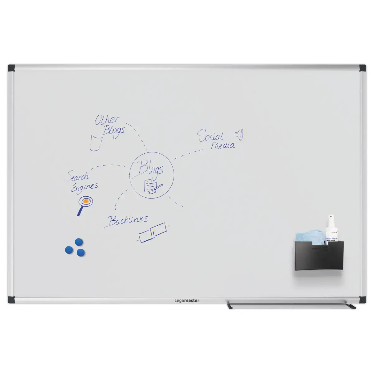 Tableau blanc UNITE PLUS - Surface émaillée - 60 x 90 cm - Legamaster photo du produit