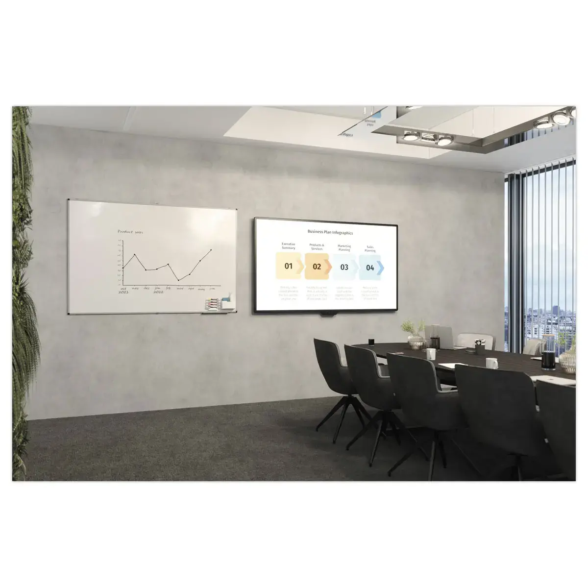 Tableau blanc UNITE PLUS - Surface émaillée - 60 x 90 cm - Legamaster photo du produit