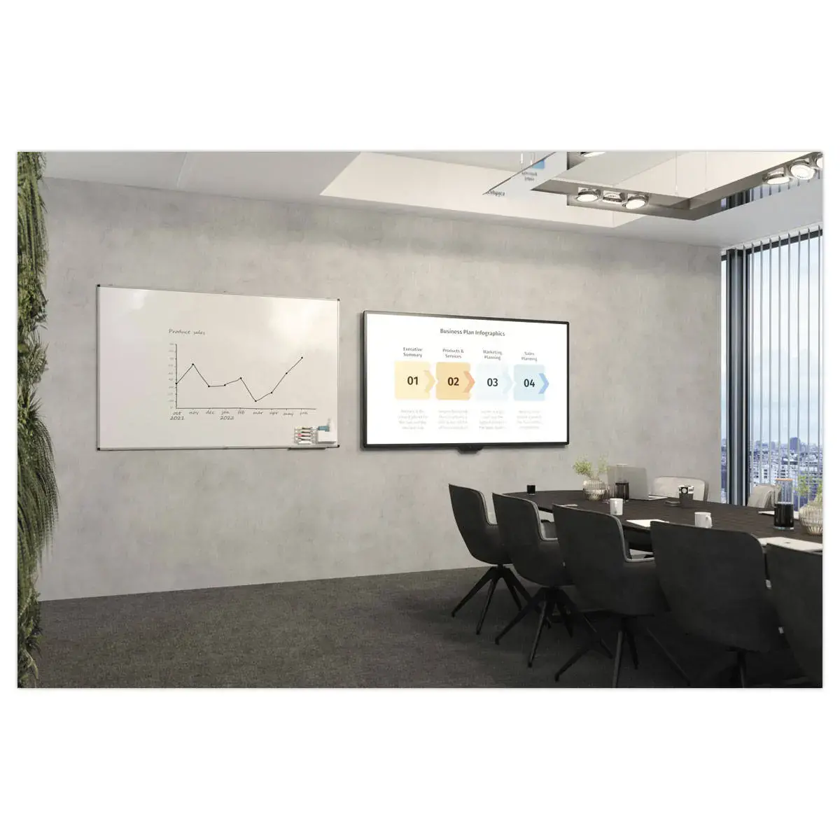 Tableau blanc Unite Plus - Surface &eacute;maill&eacute;e - 120 x 180 cm - LEGAMASTER photo du produit