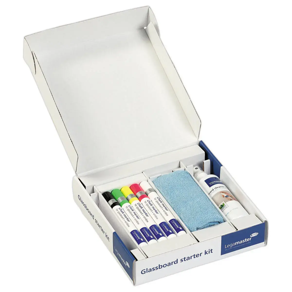 Kit de d&eacute;marrage pour tableau en verre - 11 pi&egrave;ces - LEGAMASTER photo du produit