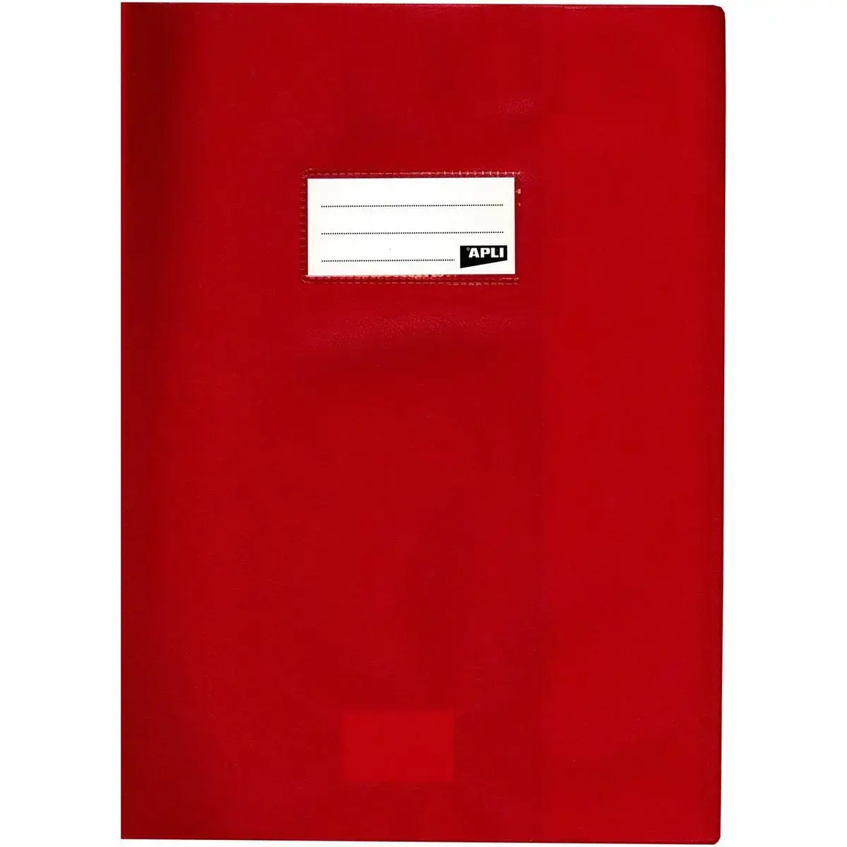 Prot&egrave;ge-cahier - 21 x 29,7 cm - Polypropyl&egrave;ne 19/100&egrave;me - Rouge - Apli photo du produit