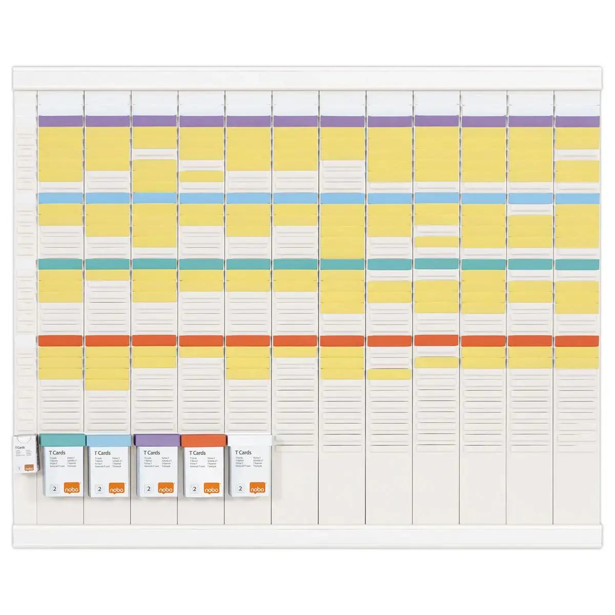 Kit planning annuel 13 colonnes 32 fentes - Blanc photo du produit