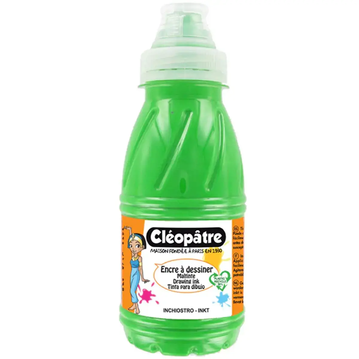 Encore à dessiner à base d'eau - 500 ml - Vert clair - Cléopâtre photo du produit