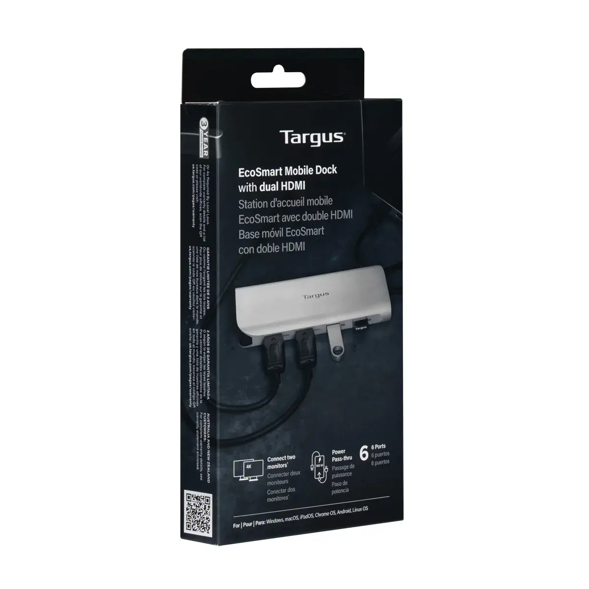 Station d'accueil Targus USB-C Universal Dual HDMI 4K photo du produit