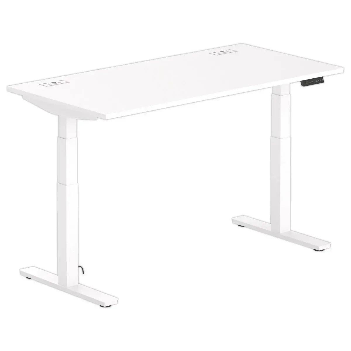 Bureau BERNE électrique 160 x 80 blanc/blanc photo du produit
