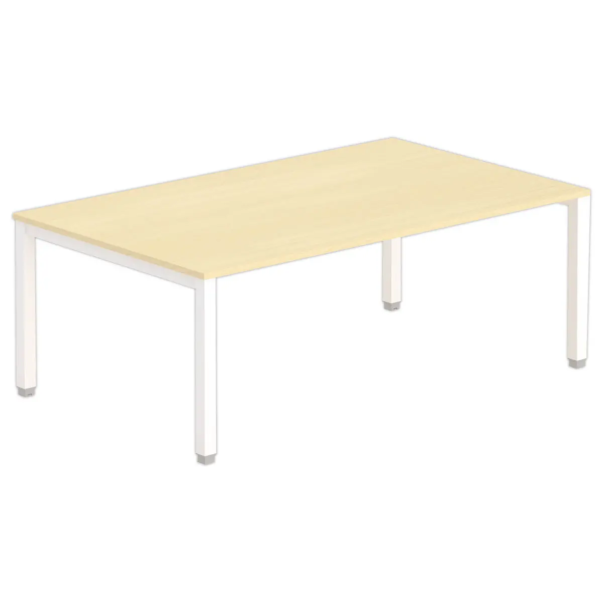 Table modulaire rectangulaire 200 x 120 hêtre/blanc photo du produit