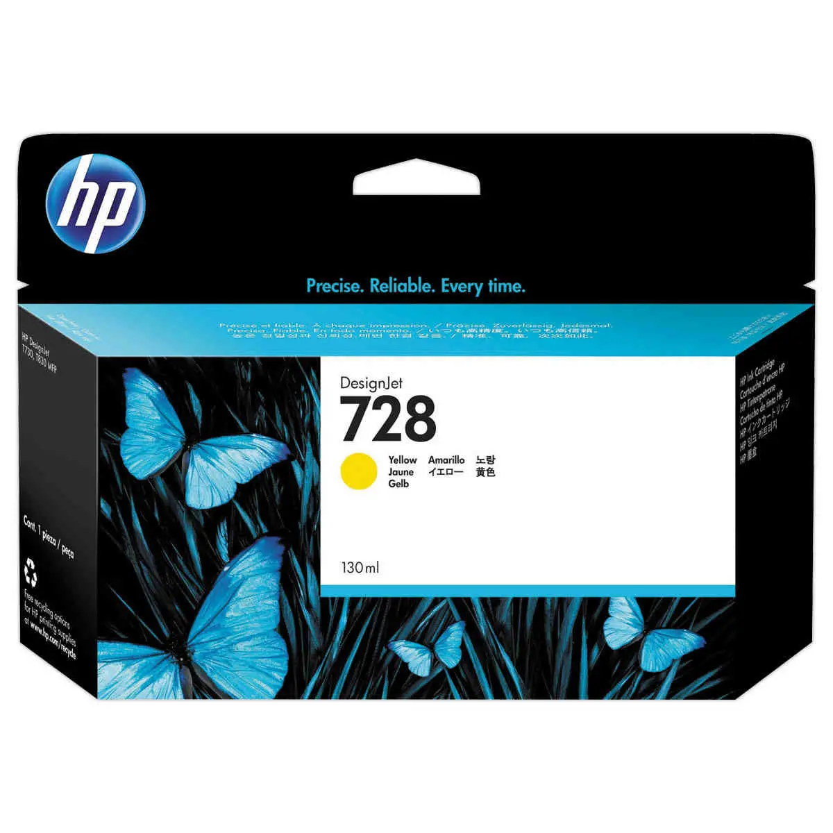 HP 728 cartouche d'encre jaune F9J65A photo du produit