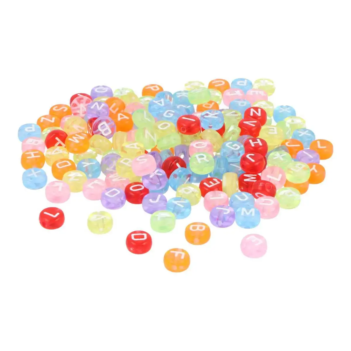 1200 Perles lettre - 7 mm - Trou 1 mm - Innspiro photo du produit