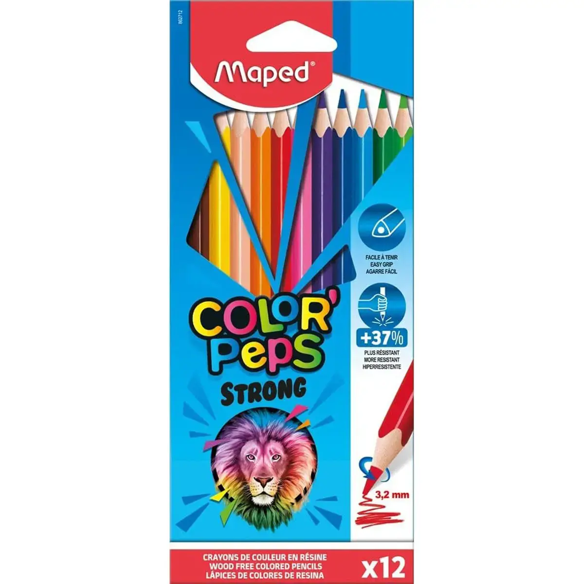 12 Crayons de couleur Color Peps - Coloris assortis - Maped photo du produit