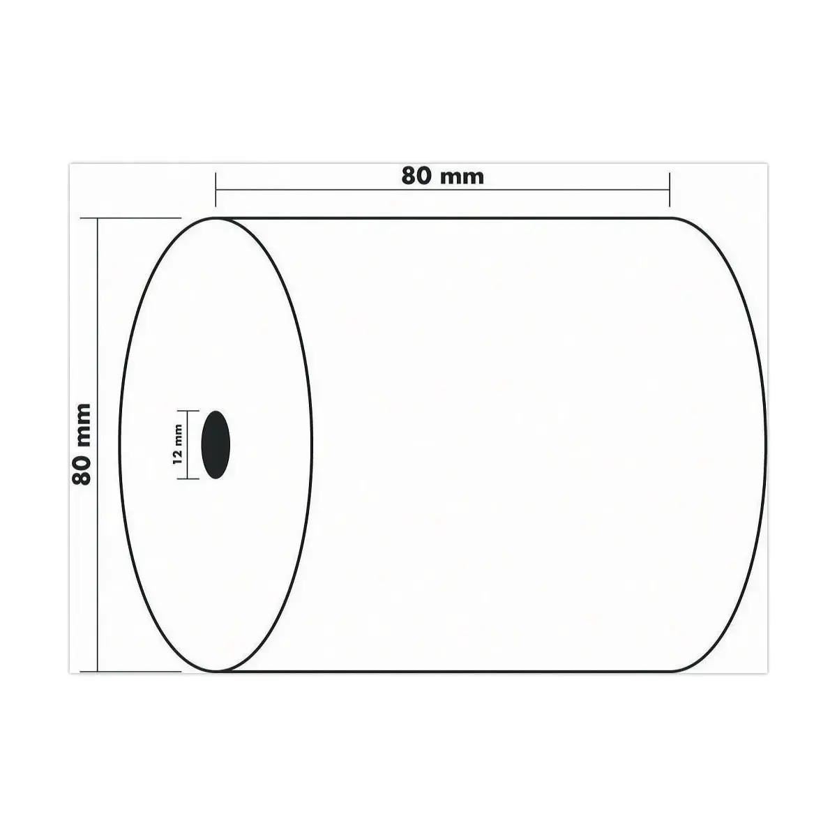 30 Bobines de papier thermique largeur 8 cm - EXACOMPTA photo du produit