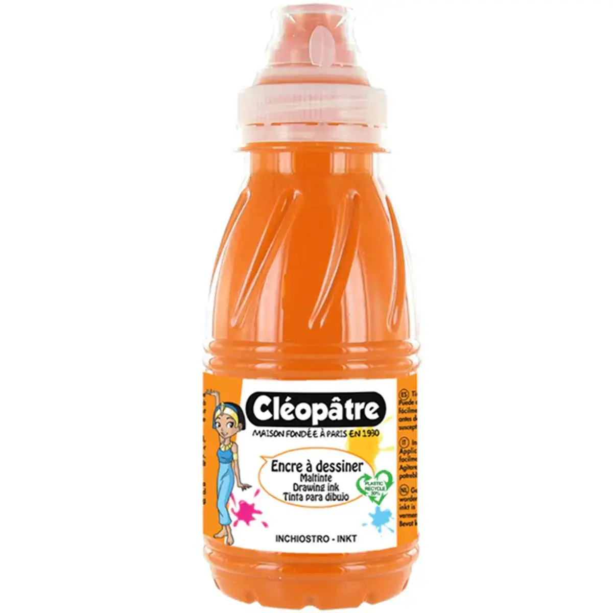 Encre à dessiner - 500 ml - Orange - Cléopâtre photo du produit