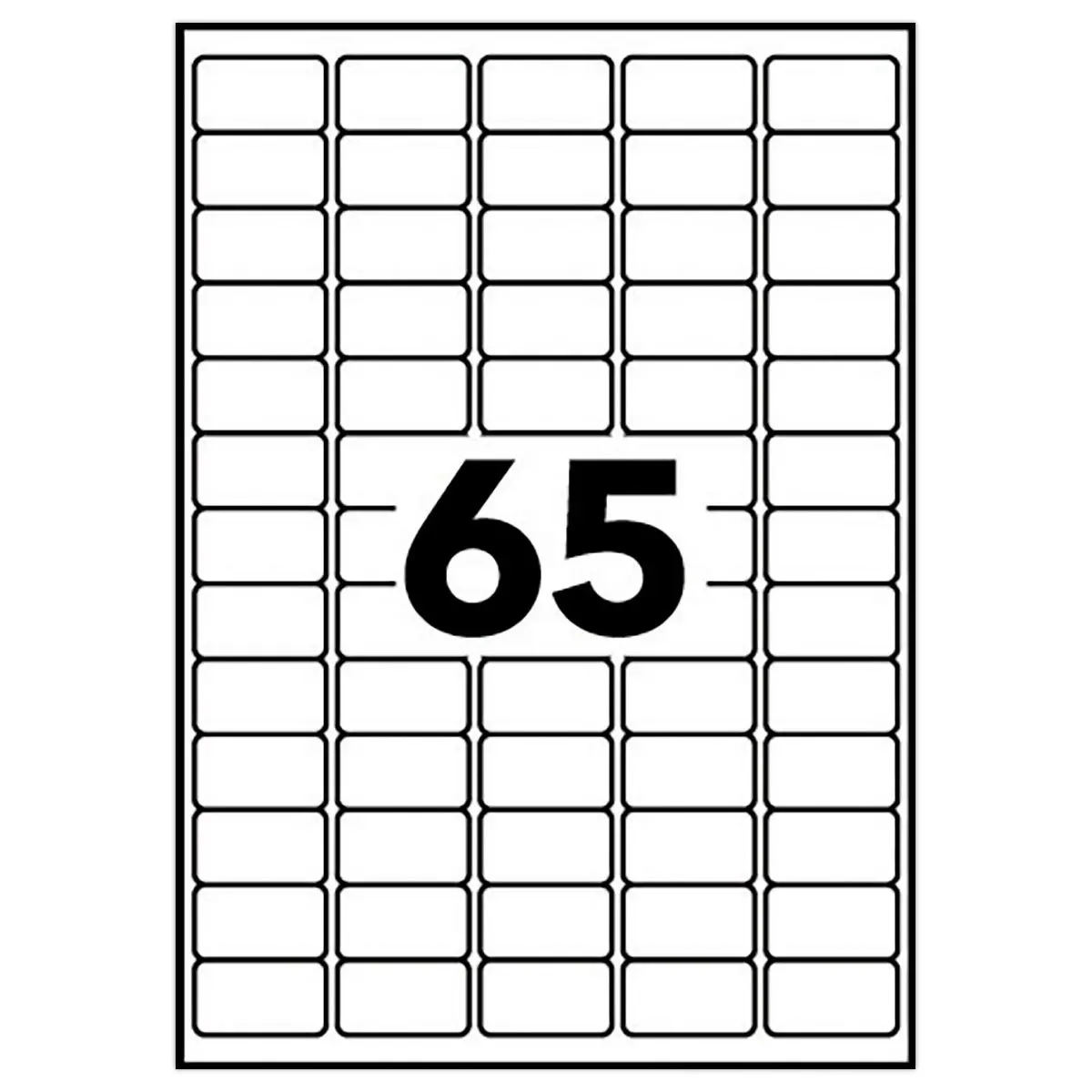 25 Planches d'étiquettes laser 38,1x21,2 mm soit 1625 étiq/boîte photo du produit