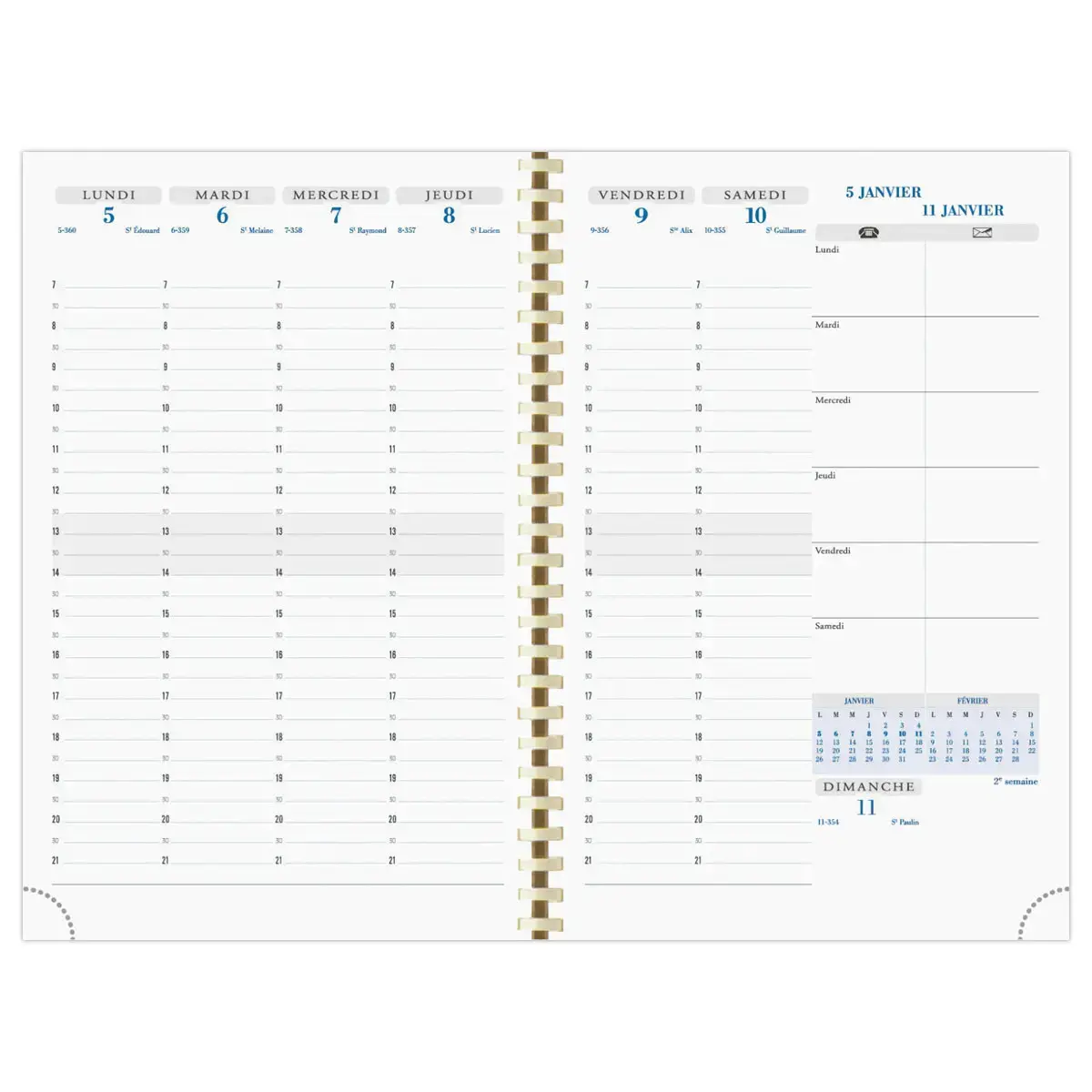 Recharge pour agenda semainier All in one - 15 x 21cm - Septembre à décembre - EXACOMPTA photo du produit