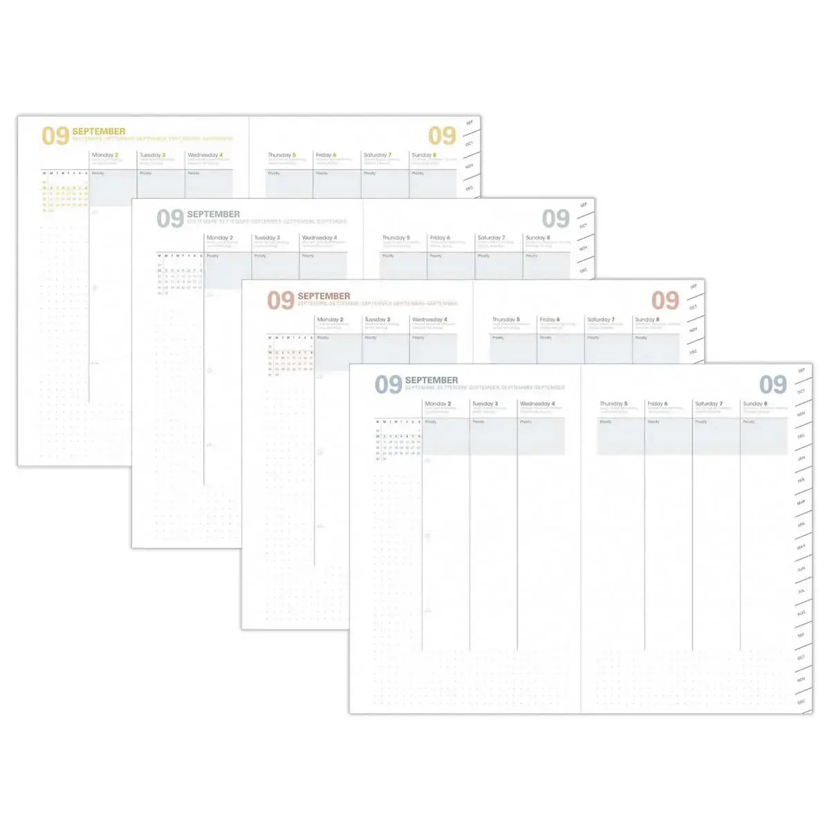 Agenda semainier Pastel - 16 x 24cm - Bleu - Sept/Sept - QUO VADIS photo du produit