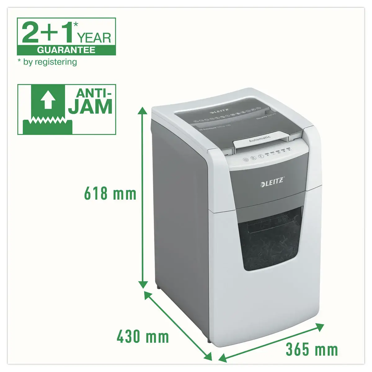Destructeur IQ Auto+ Office 150 P4 - Coupe croisée - 44L - Leitz photo du produit