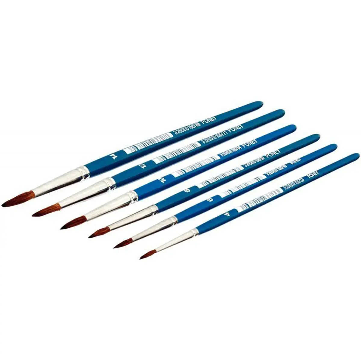 Pot de 144 pinceaux gouache poils de poney - Assortiment de tailles - OZ International photo du produit