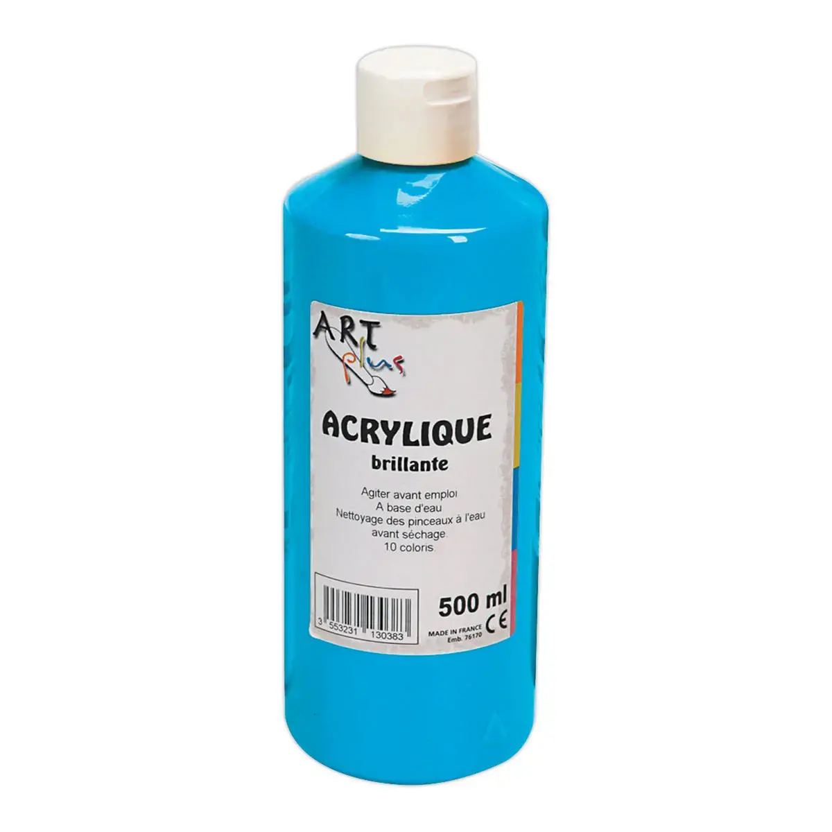 Gouache acrylique - 500 ml - Bleu - Art Plus photo du produit