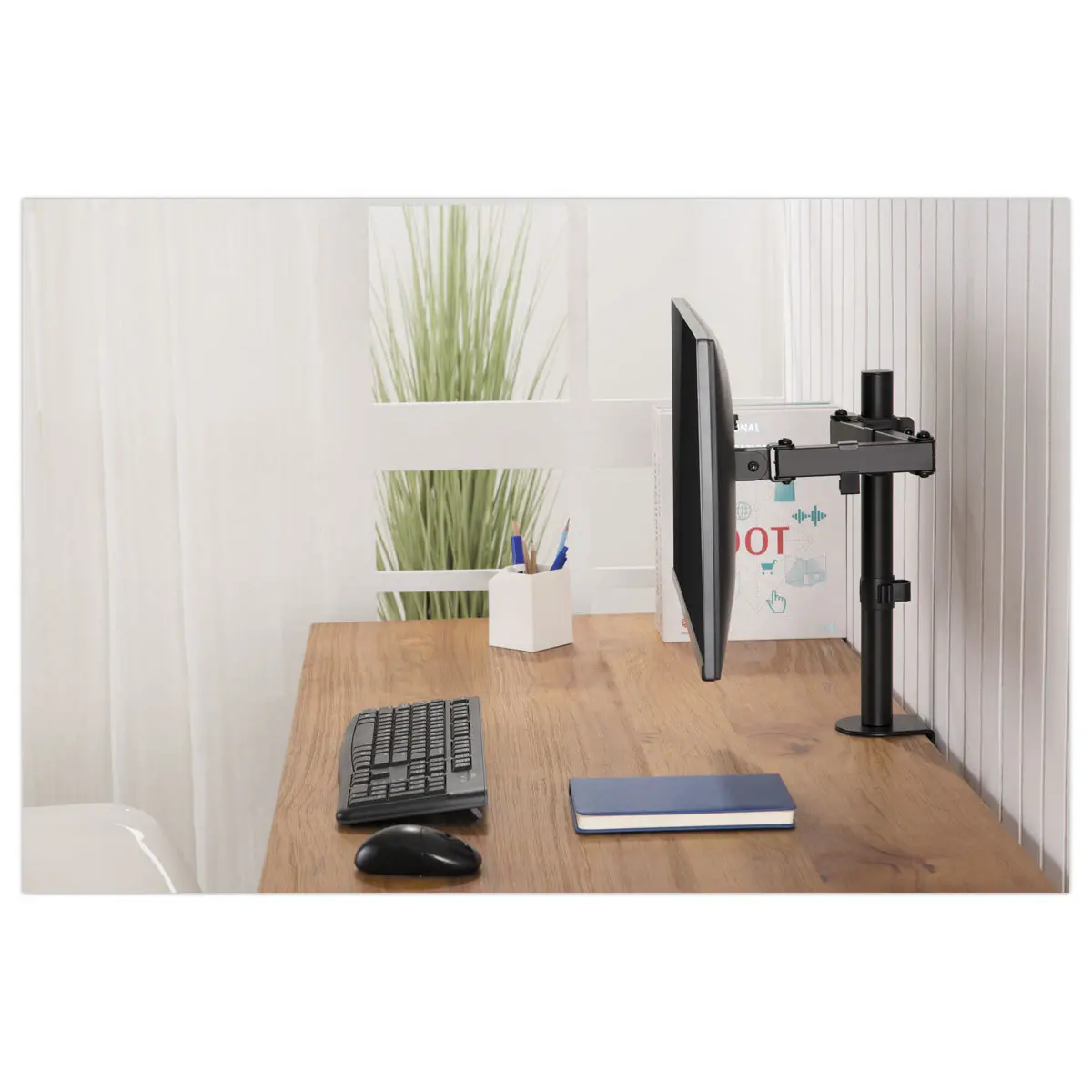 Bras porte-&eacute;cran simple Ergo Line Noir photo du produit