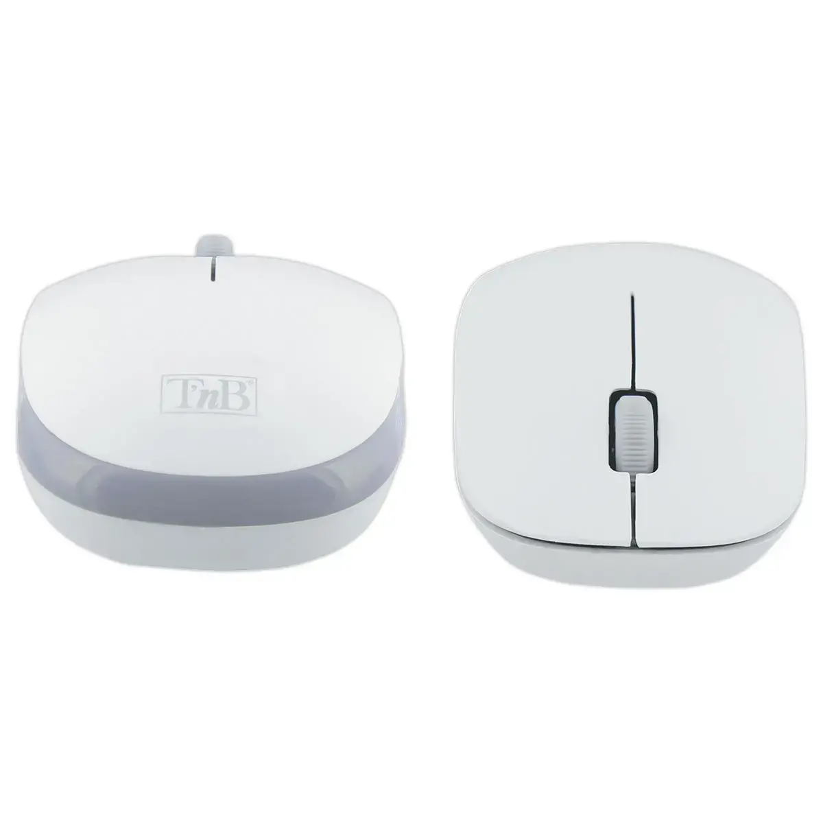 Kit clavier et souris sans fil Classy - 13 raccourcis multimédias - Récepteur USB unique - Blanc - T'nB photo du produit