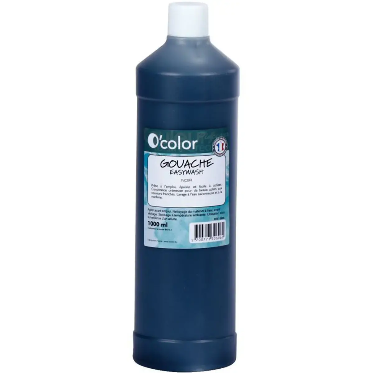 Gouache liquide - 1L - Noir - O'Color photo du produit