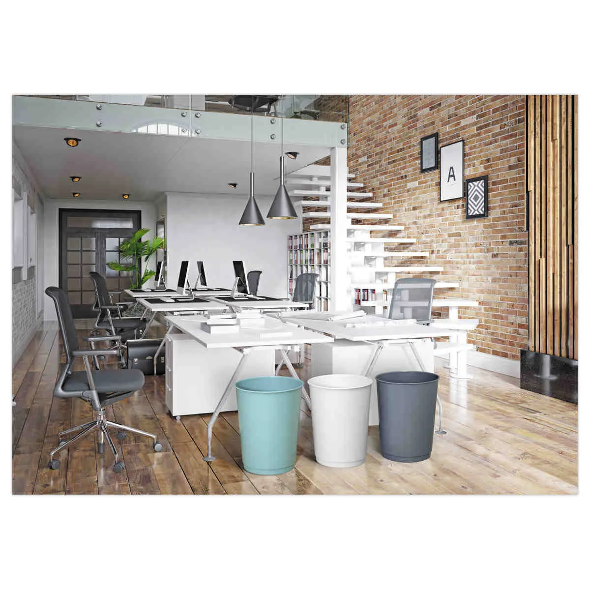 3 Corbeilles à papier tri sélectif - CEP photo du produit