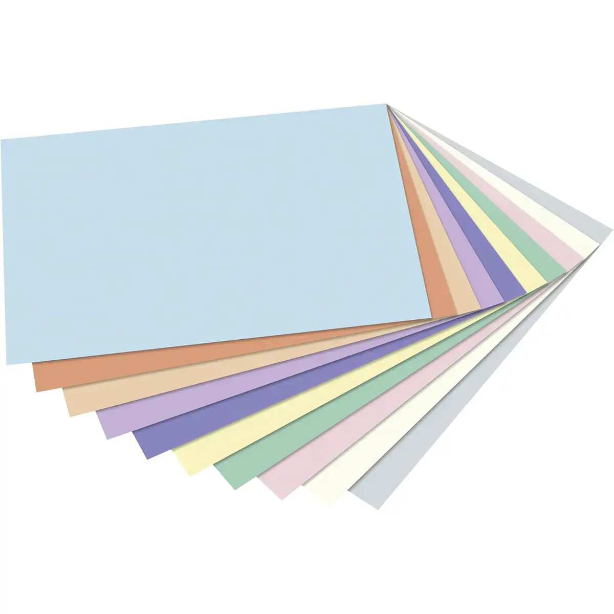 100 Feuilles de papier &agrave; dessin - A4 - 130g - Coloris pastels photo du produit