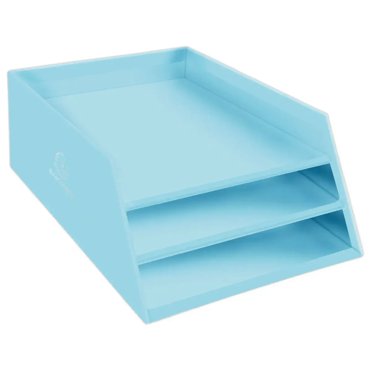 Corbeille &agrave; courrier carton - aquarel bleu clair - Exacompta photo du produit