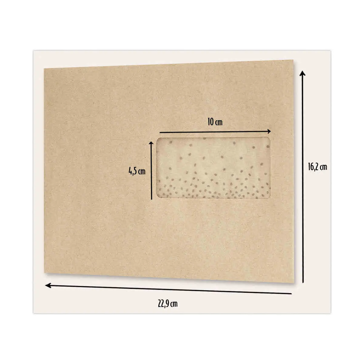 1000 Enveloppes MSP papier kraft - 85g - 162x229mm - Fenêtre 45x100mm - POCHECO photo du produit