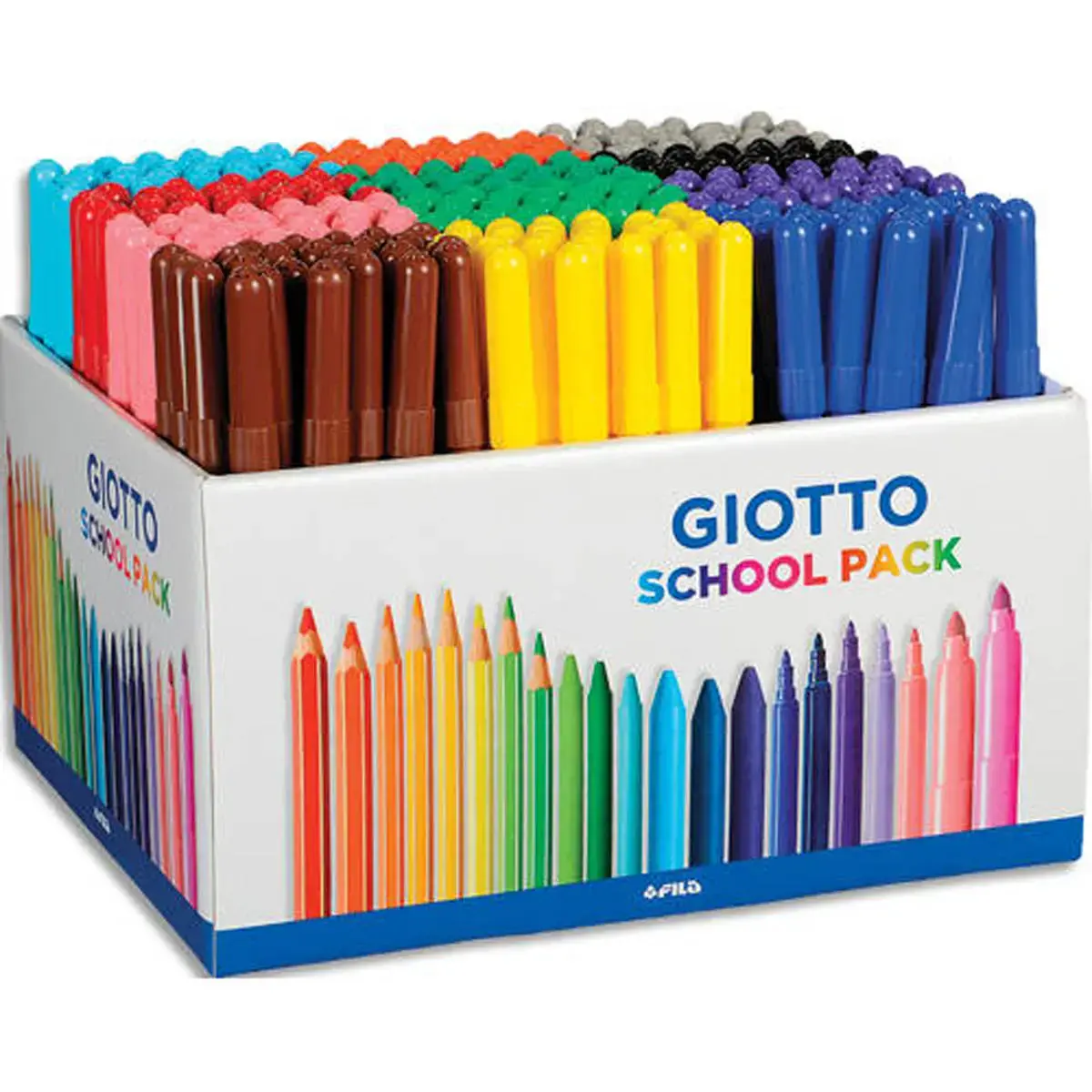 Bôîte de 288 feutres Turbo Color - Encre lavable - Coloris assortis - Giotto photo du produit