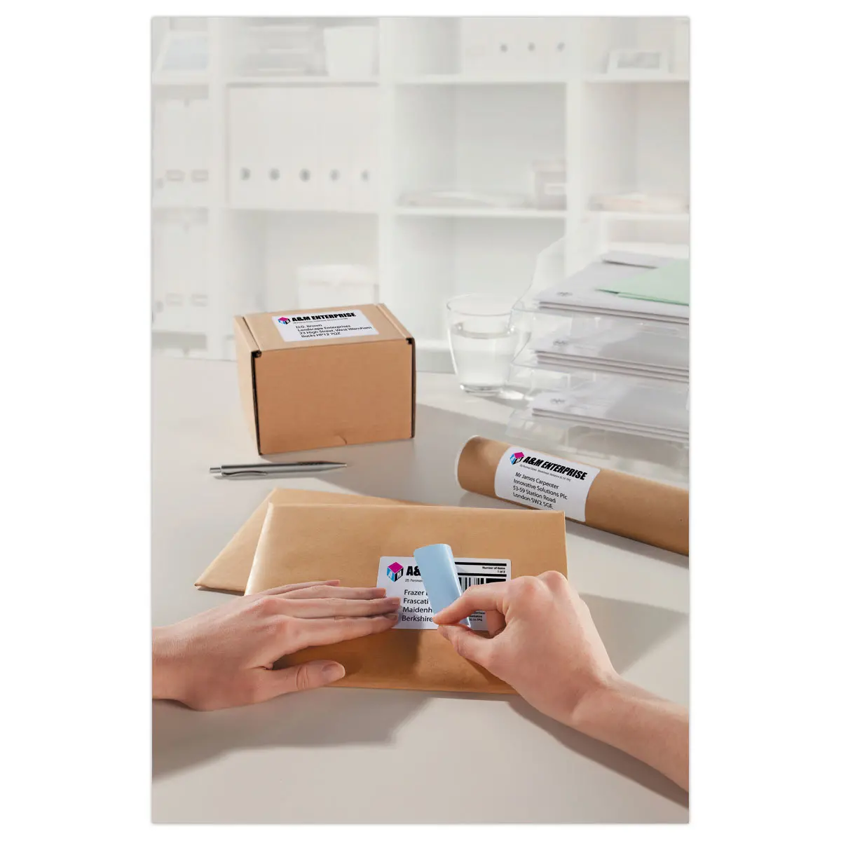 100 Planches d'étiquettes 99,1x67,7 mm 800étiq/boîte photo du produit