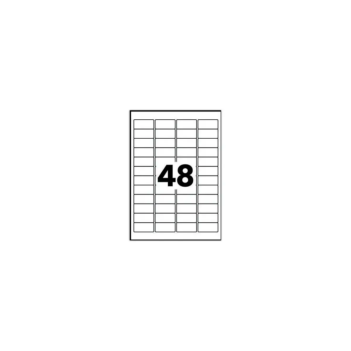 10 Planches d'&eacute;tiquettes 45,7x21,2 mm 480&eacute;tiq/bo&icirc;te photo du produit