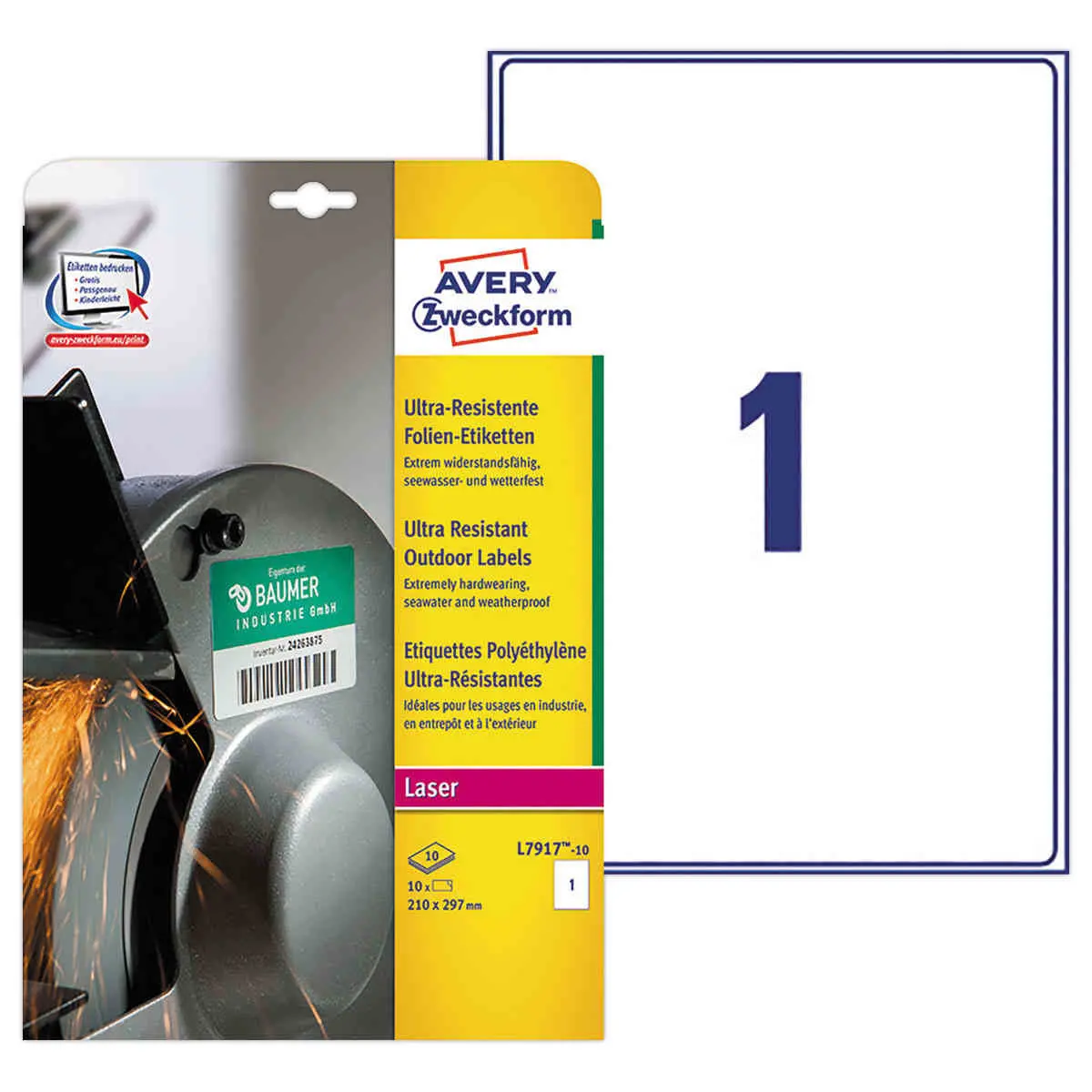 10 Planches d'étiquettes 210x297 mm 10étiq/boîte photo du produit