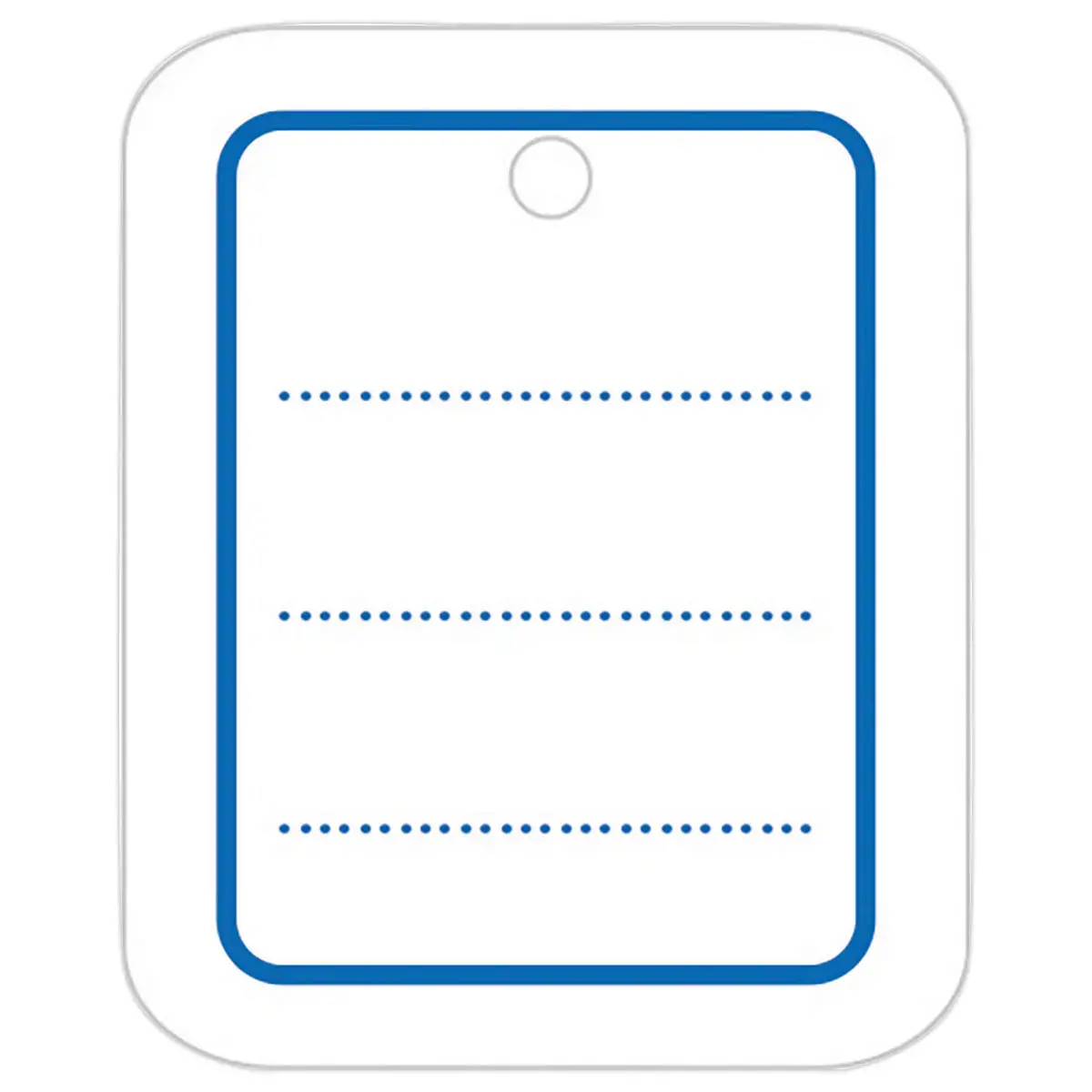 1000 Etiquettes perforées cadre et lignes bleus 30x37 mm 1000étiq/boîte photo du produit