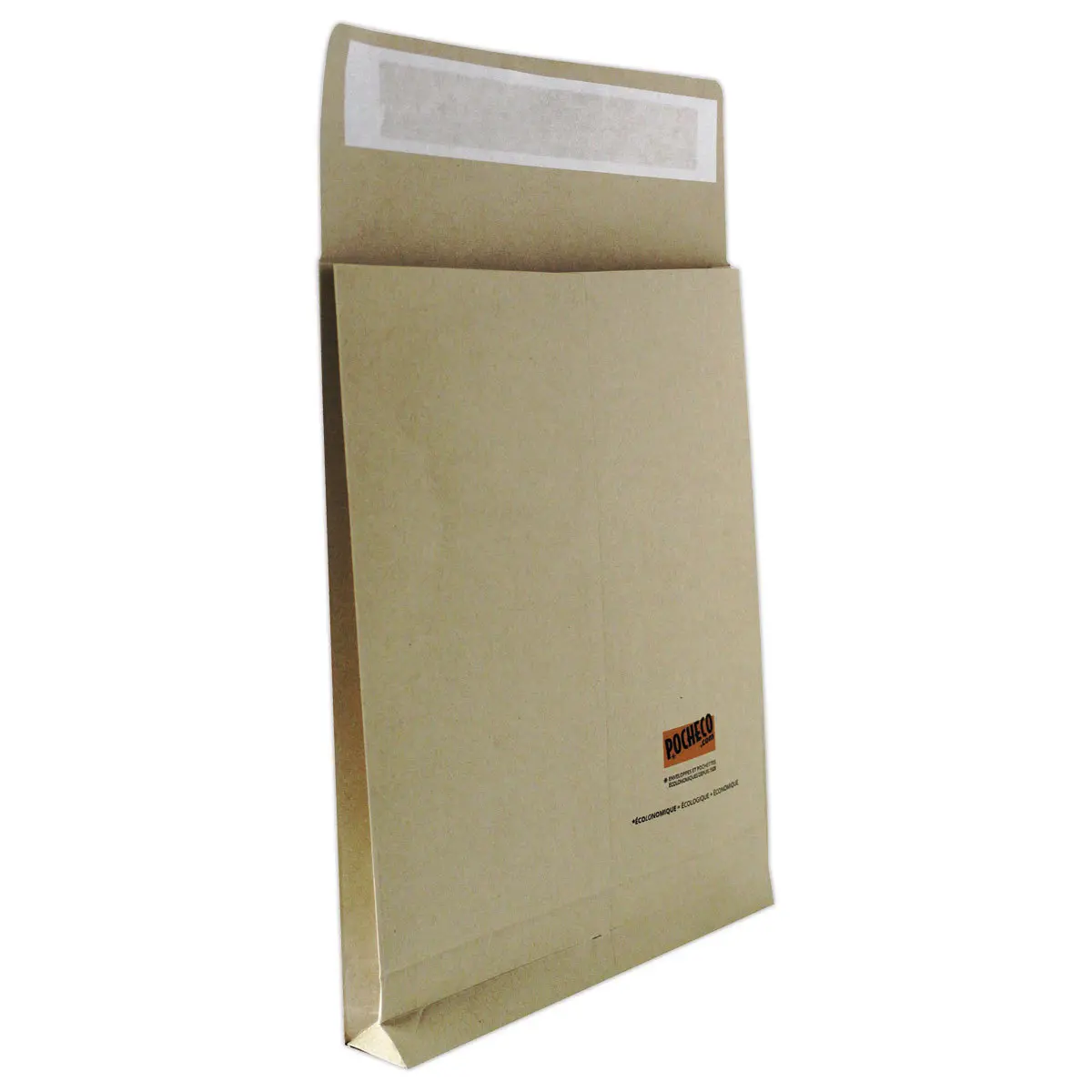 125 Pochettes kraft brun 260x330mm à soufflets (x3) 40mm photo du produit