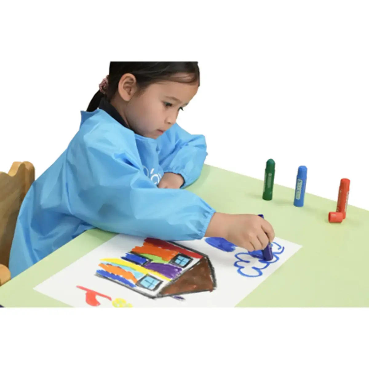 Tablier lavable - 4/6 ans - Bleu - O'Color photo du produit